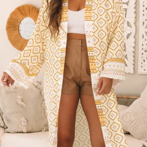 Kimono Long Géométrique Bohème