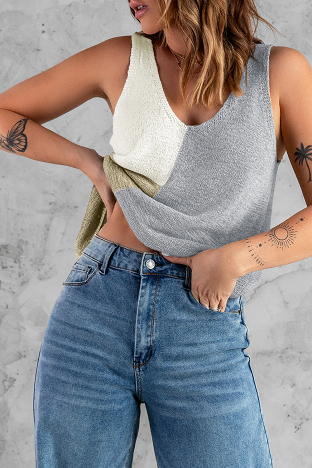 Débardeur Tricoté À Blocs De Couleurs – Image 4