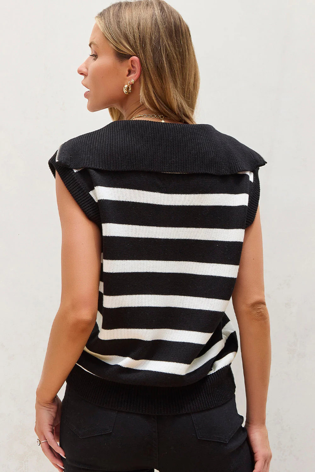 Débardeur pull en tricot a col zippé – Image 4