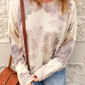 Pull tie-dye délavé