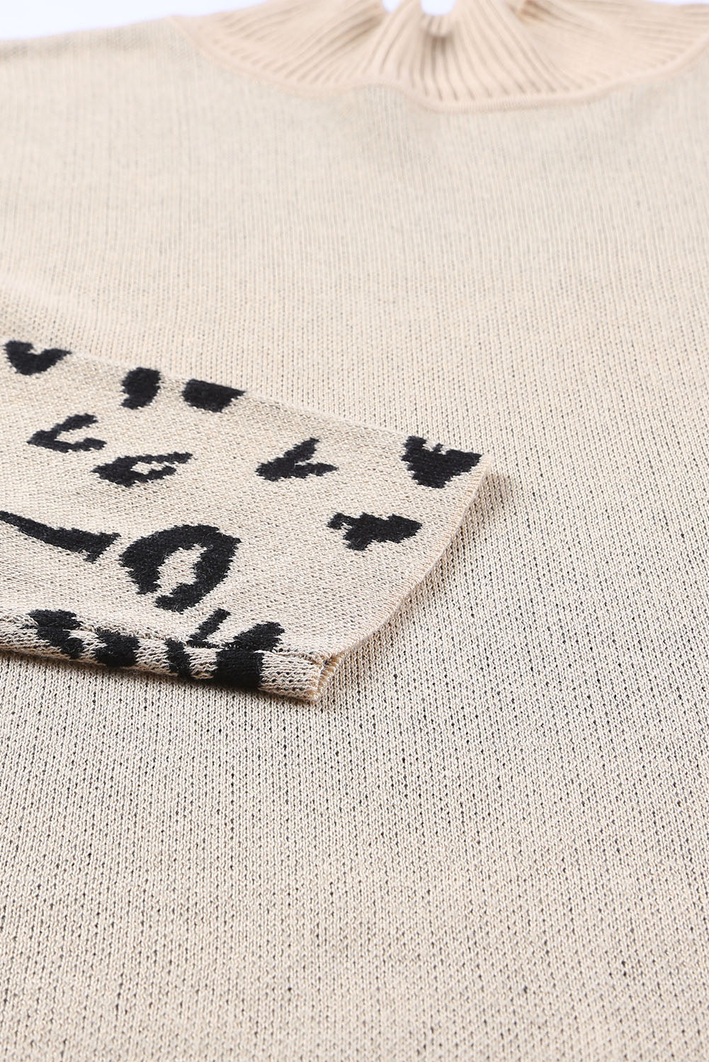 Pull surdimensionné léopard à fente latérale – Image 8