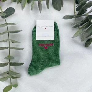 CHAUSSETTES MAMAN VERT