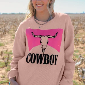 Steer Head Cowboy Womensweat-Shirt