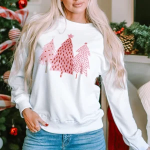 Points D'Arbre De NoeL Sweatshirt Épais