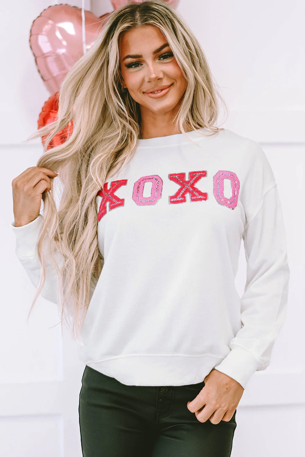 Brillant Xoxo Valentine Sweatshirt Épais