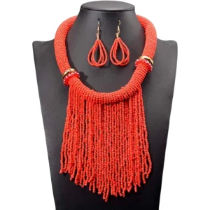 Ancien Collier Ethnique Africain de 10 000 Mini Perles en Verre