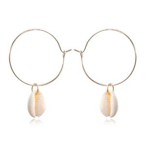 Anneaux d'Oreilles Coquillage de Rivage