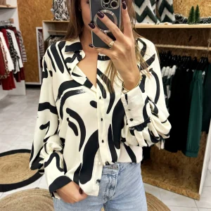 Chemisier manches bouffantes