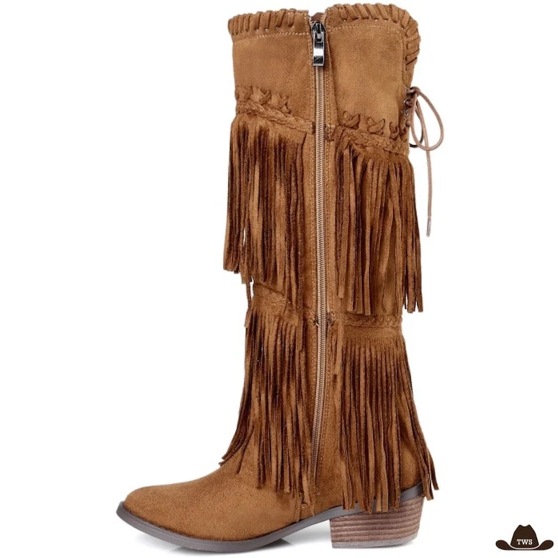 Bottes Country Femme à Franges – Image 5
