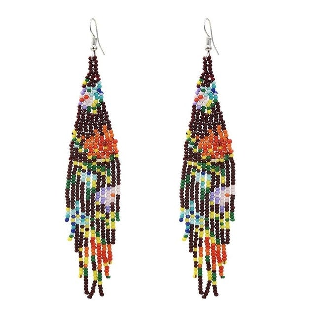 Boucles d'Oreilles Pierre Style Africain – Image 3
