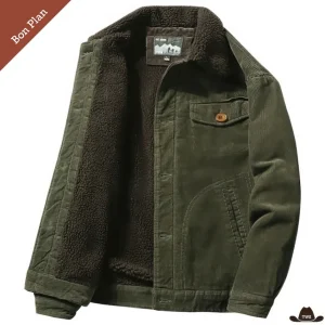 Veste Style Western en Velours Côtelé - Multi Tailles - Bon Plan