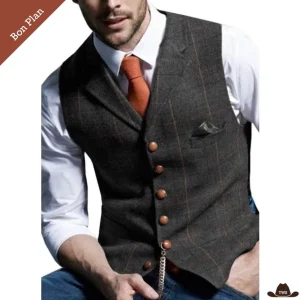 Gilet Western Sans Manches - Multi Tailles - Bon Plan