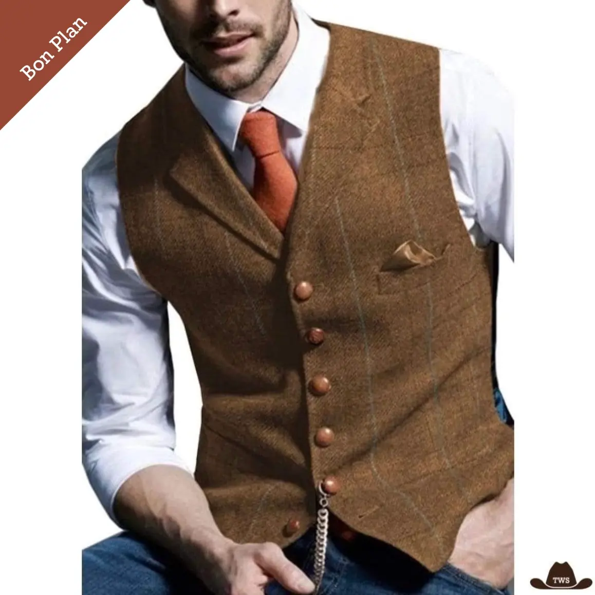 Gilet Western Sans Manches - Multi Tailles - Bon Plan – Image 3