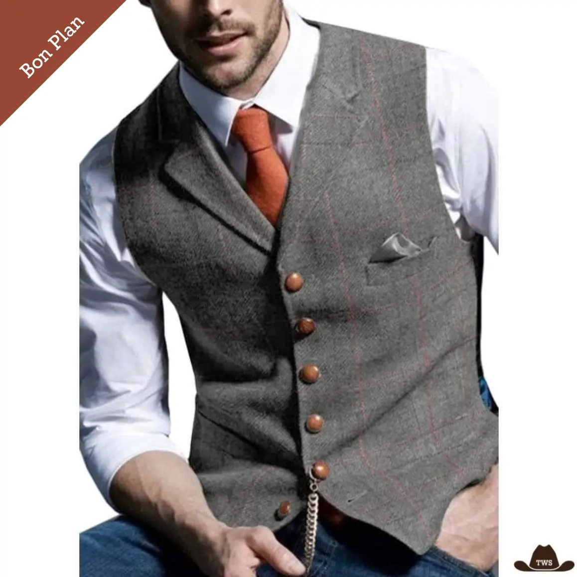 Gilet Western Sans Manches - Multi Tailles - Bon Plan – Image 5