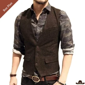Gilet Cowboy Homme - Multi Tailles - Bon Plan