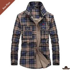 Chemise Cowboy Carreaux Fondus pour Homme - L, XL et XXL - Bon Plan