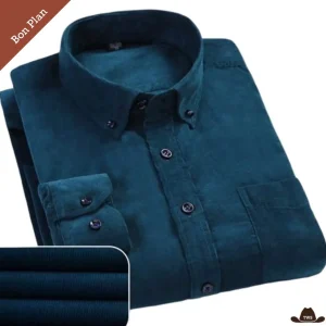 Chemise Western Bleu Turquoise - M, XL et XXL - Bon Plan