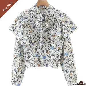 Blouse Cowboy Florale - M - Bon Plan