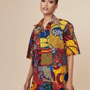 Chemise en Pagne Africain pour Femme