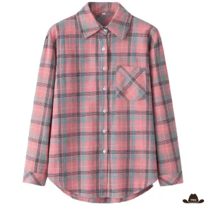 Chemise à Carreaux Femme Rose Western