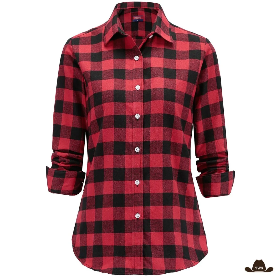 Chemise à Carreaux Rouge Cowboy Femme – Image 2
