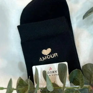 CHAUSSETTES AMOUR NOIR