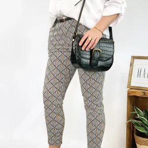 Pantalon à motifs et sa ceinture