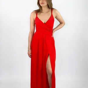 Robe longue fendue