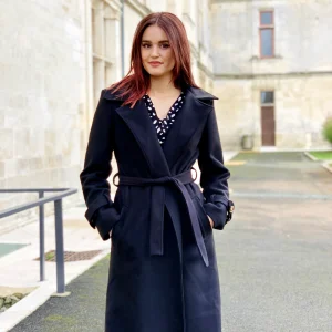 Manteau long avec ceinture