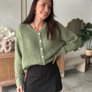 GILET ALIX VERT OLIVE