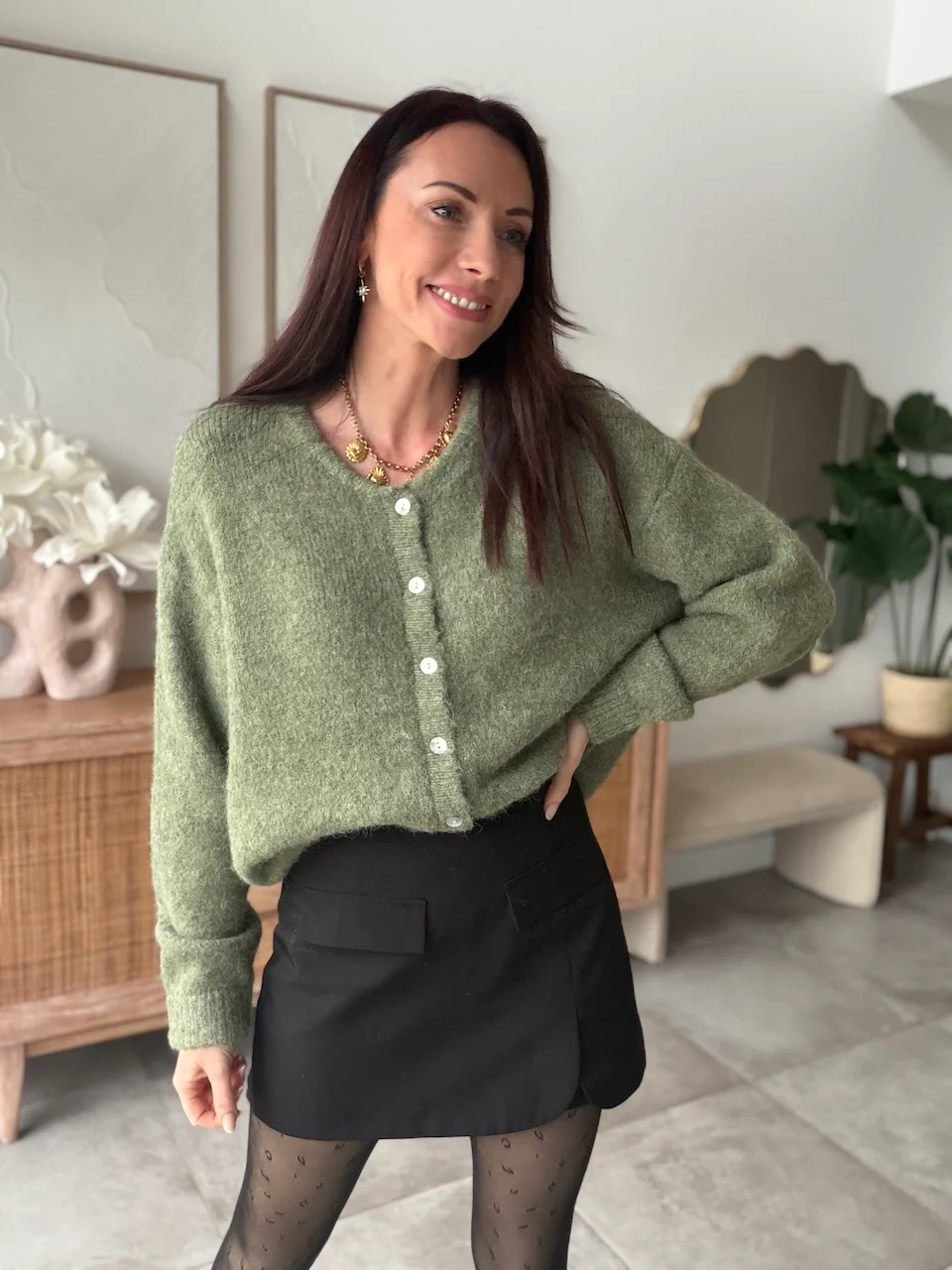 GILET ALIX VERT OLIVE – Image 2