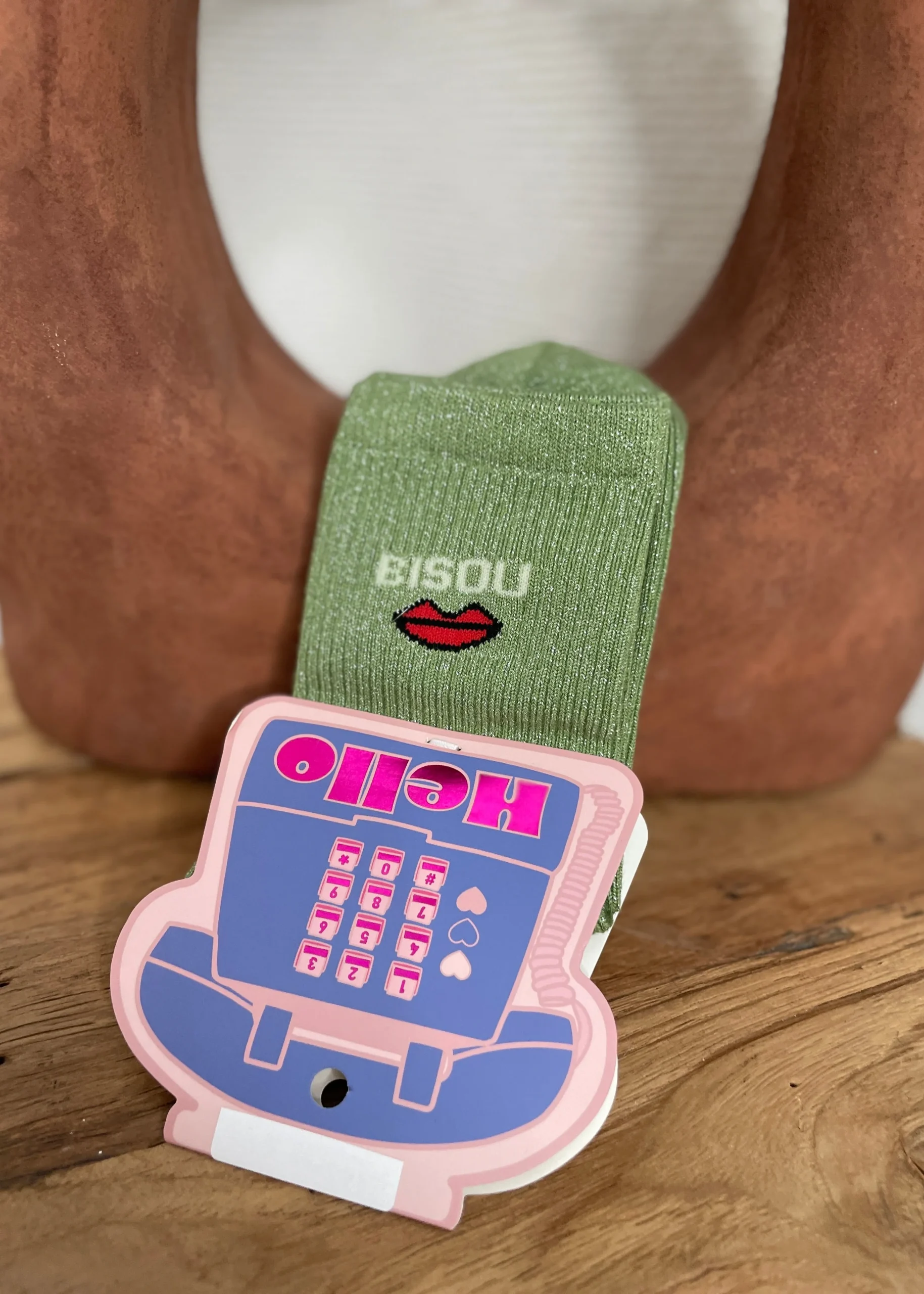 CHAUSSETTES BISOU VERT