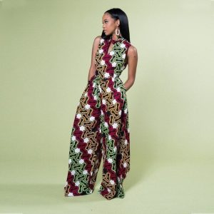 Combinaison Femme en Pagne Africain