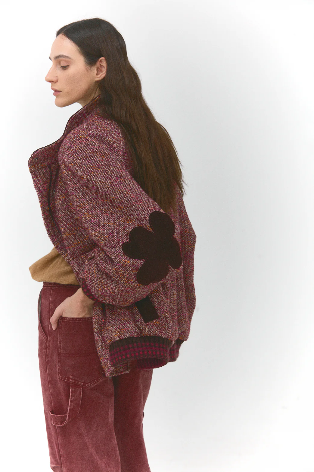 Anouk – Veste mi-longue en tweed de laine