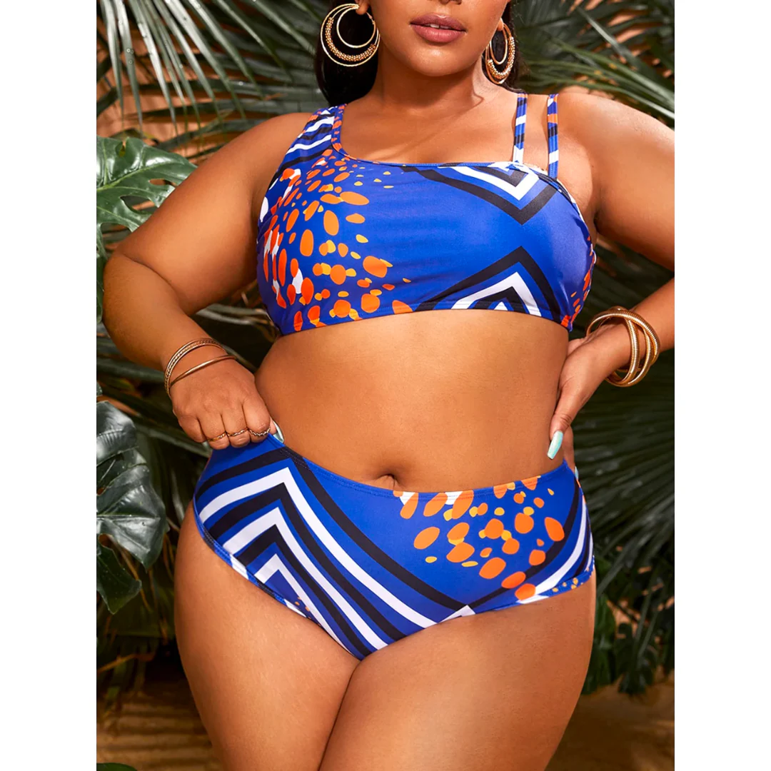 Maillot de bain wax taille haute grande taille – Image 2