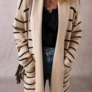 Cardigan ouvert à encolure châle