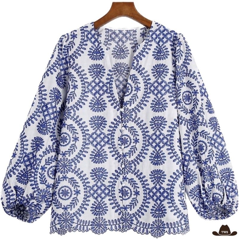 Blouse Western Brodée – Image 3