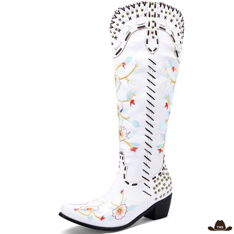 Bottes Cowboy Blanches – Image 2