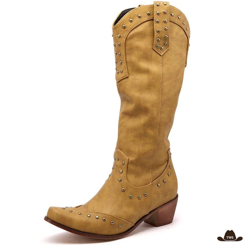 Bottes Cowboy Femme Marron – Image 3