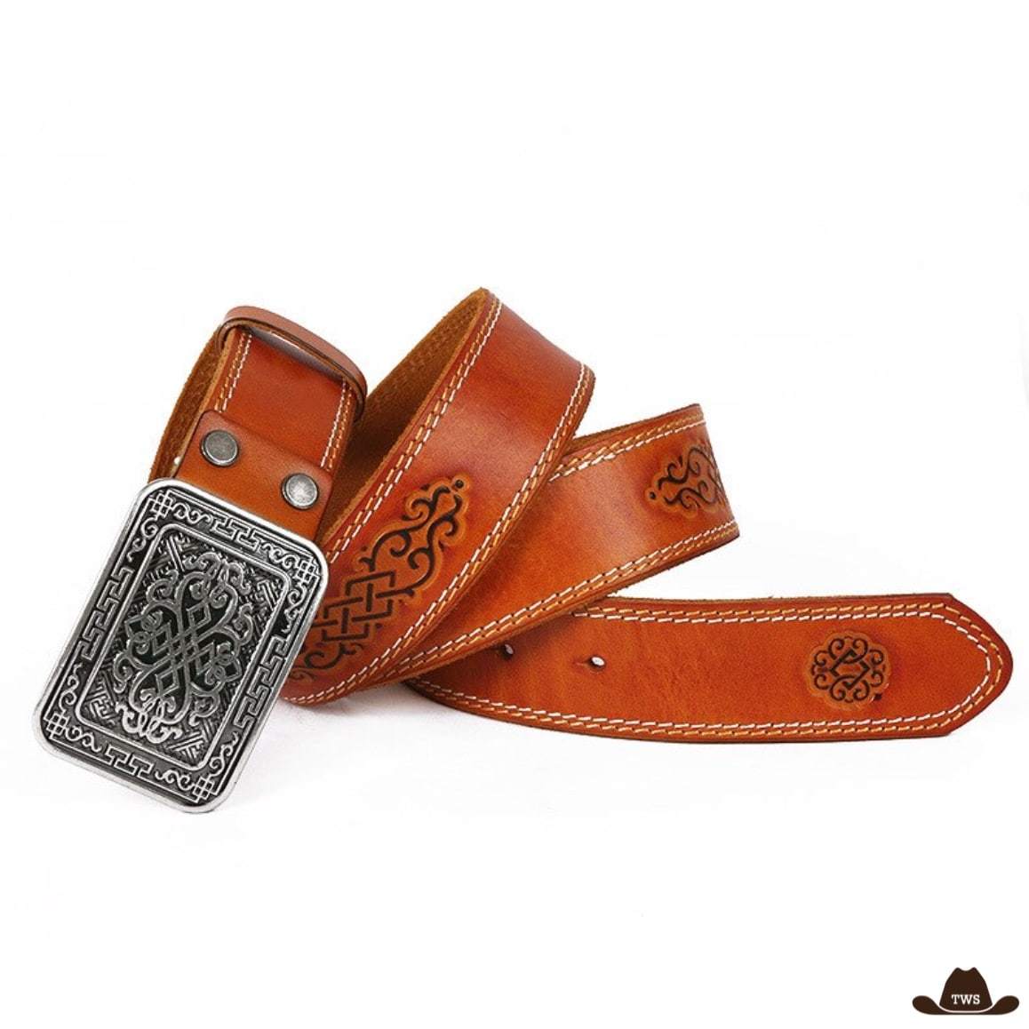 Ceinture Cuir Renfort Épaisse Western – Image 4