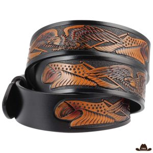 Ceinture Cuir Repoussé Western