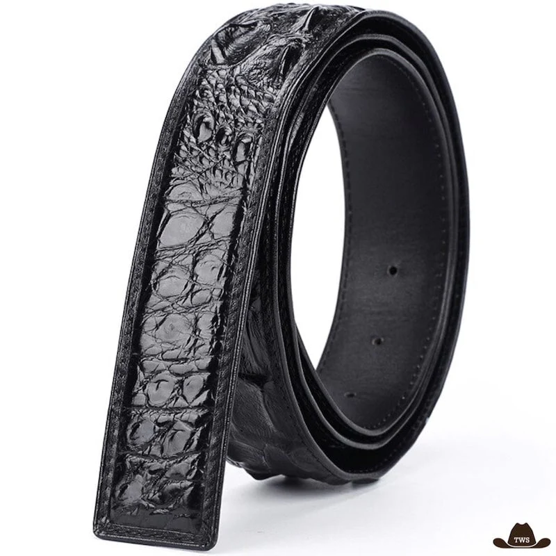 Ceinture Cuir Western Sans Boucle
