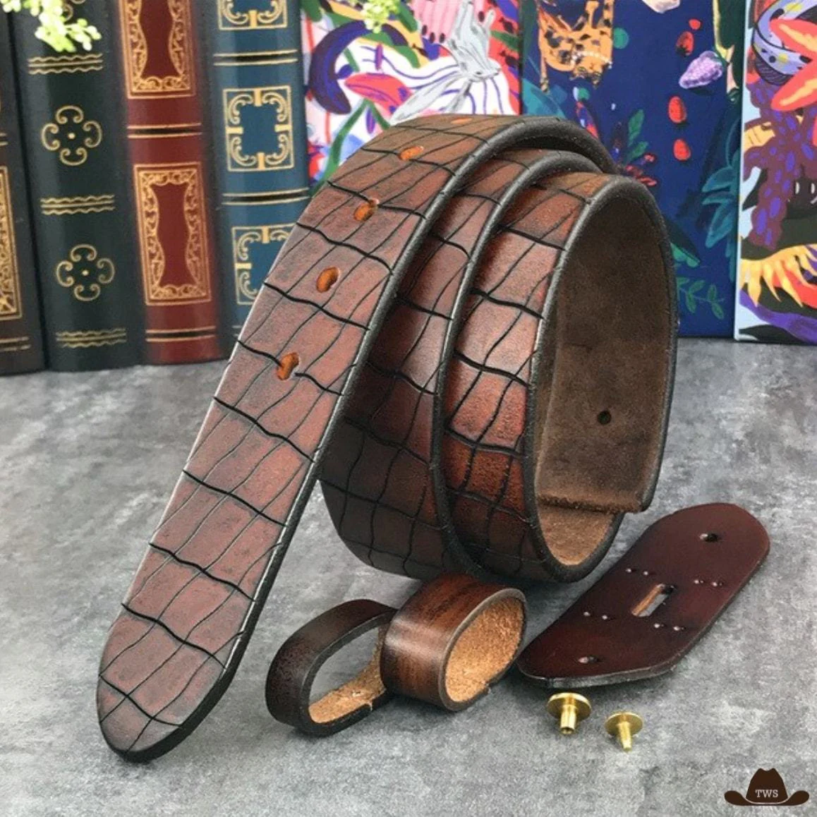 Ceinture de Western Couleur Cognac – Image 3