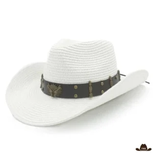 Chapeau de Cowboy Blanc Homme