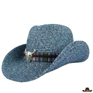 Chapeau de Paille Western Turquoise