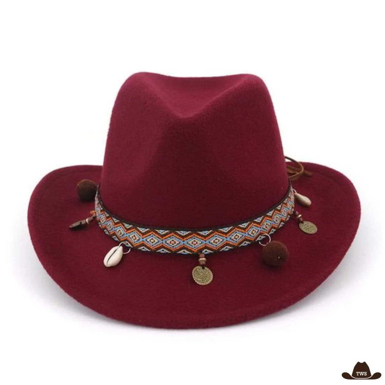 Chapeau de Western Marron Indian – Image 4