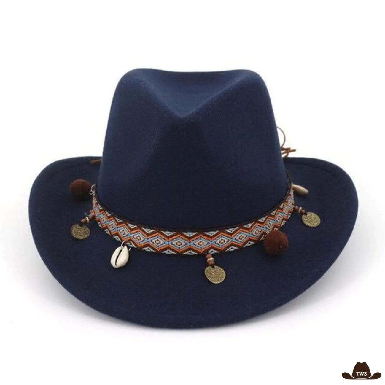 Chapeau de Western Marron Indian – Image 3