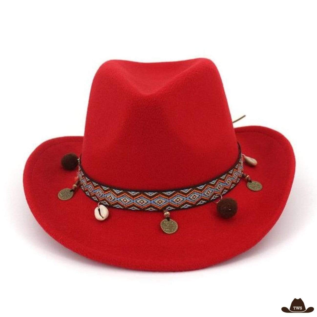 Chapeau de Western Marron Indian – Image 6
