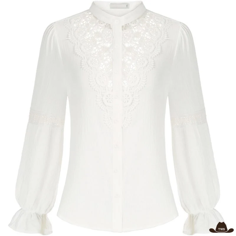 Chemise Femme Sans Col Style Cowboy – Image 4