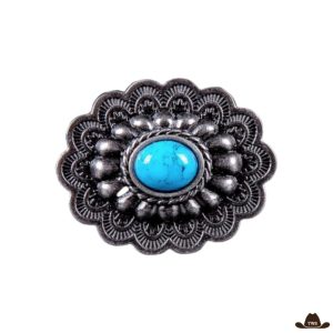 Conchos Turquoise Fleurie (10 pièces)